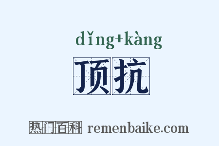顶抗是什么意思的图片